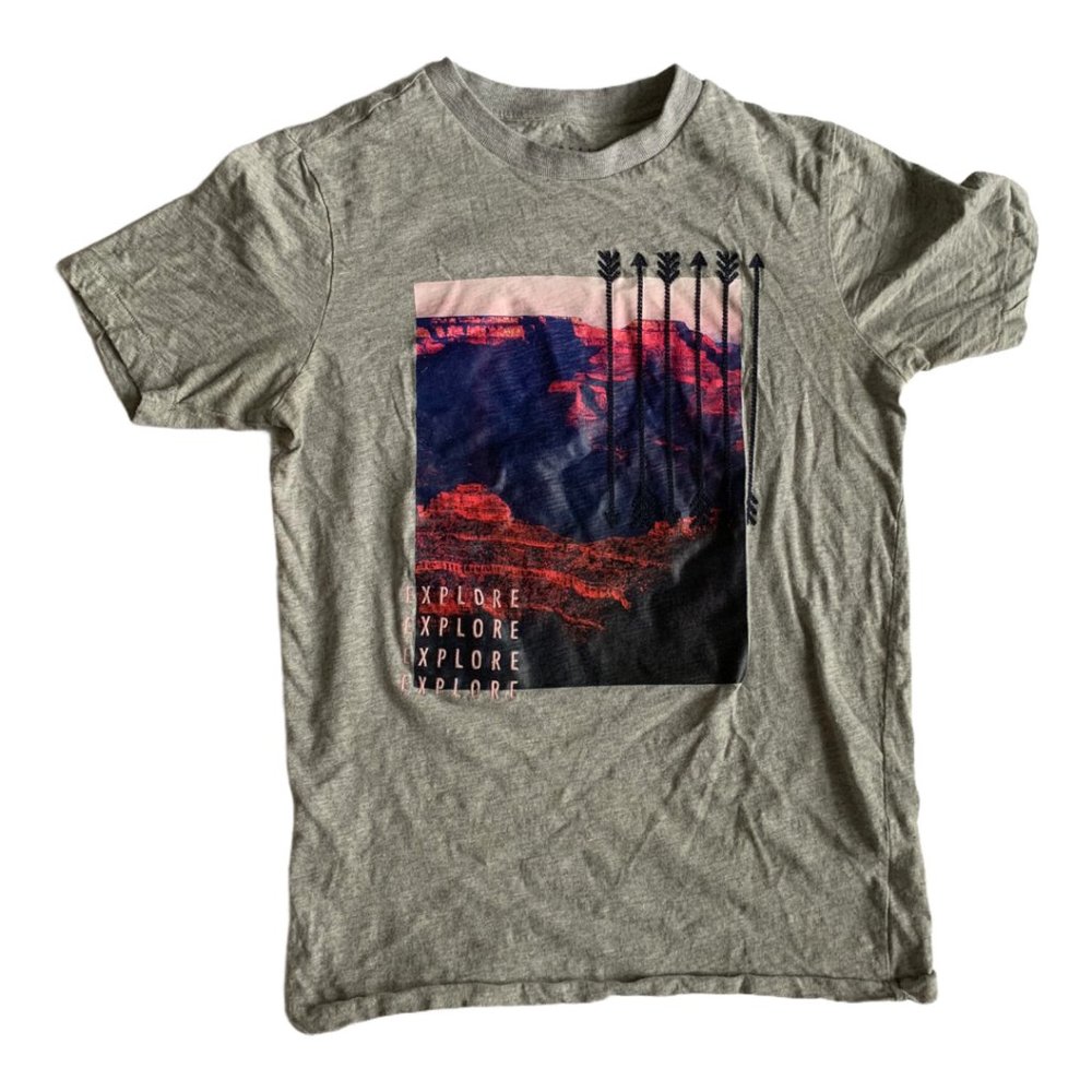 Aeropostale Gray Graphic Men's Tee- Size XS